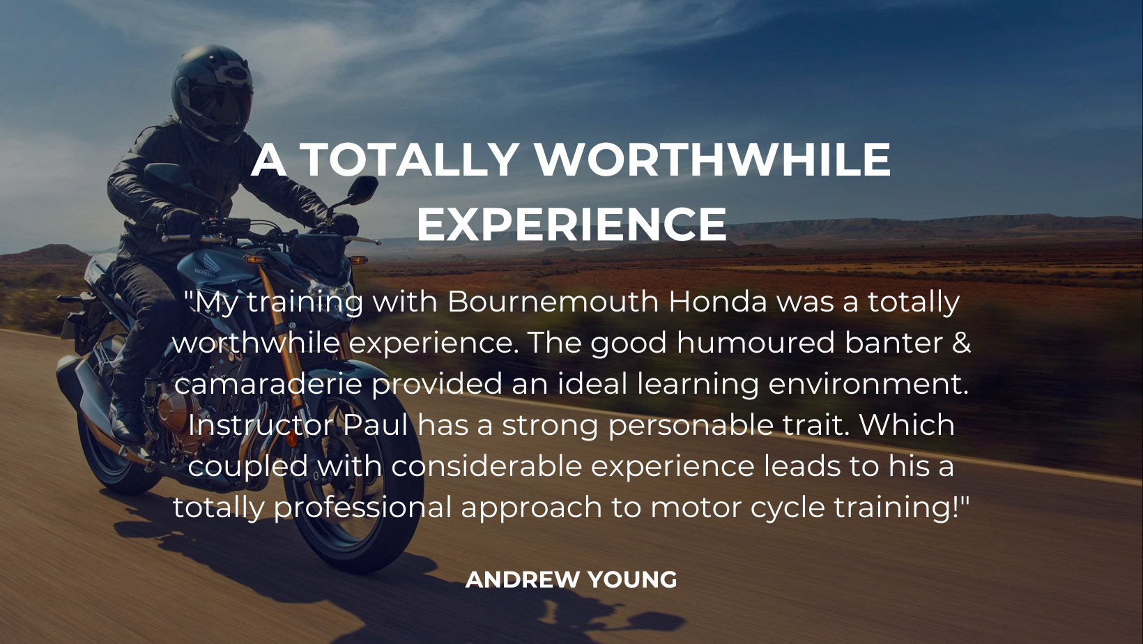 Motorcycle Training in Bournemouth, Motorcycle Training in Dorset, Book your CBT, Full License Motorbike License, Honda of Bournemouth 